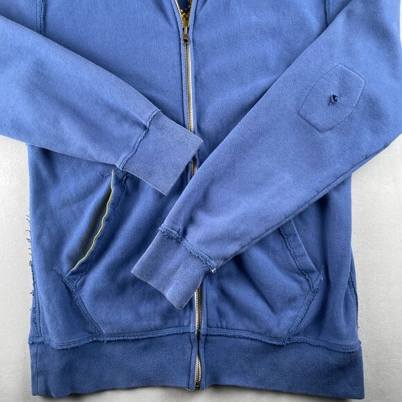 Vintage‎ Paul Frank Hoodie Sweatshirt Mens M Blue Full Zip Deconstructed 00s Hip - Picture 5 of 12